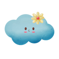 mano dibujado linda nube png