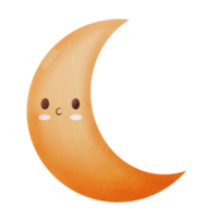 main tiré mignonne lune png