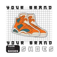 Sneaker shoes . Concept. Flat design. Vector illustration. Sneakers in flat style. Sneakers side view. Fashion sneakers.