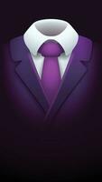 tuxedo purple suit vector