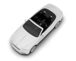 White luxury car isolated on transparent background. 3d rendering - illustration png