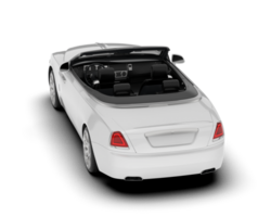 White luxury car isolated on transparent background. 3d rendering - illustration png