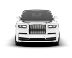 White luxury car isolated on transparent background. 3d rendering - illustration png