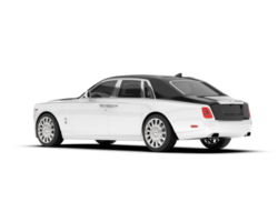 blanc luxe voiture isolé sur transparent Contexte. 3d le rendu - illustration png