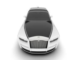 White luxury car isolated on transparent background. 3d rendering - illustration png