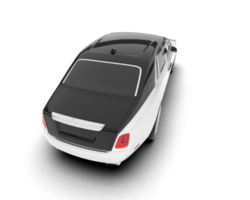 White luxury car isolated on transparent background. 3d rendering - illustration png