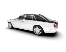 White luxury car isolated on transparent background. 3d rendering - illustration png