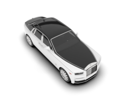 White luxury car isolated on transparent background. 3d rendering - illustration png