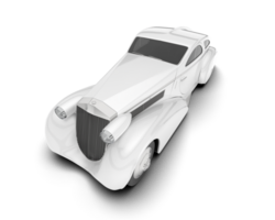 White luxury car isolated on transparent background. 3d rendering - illustration png