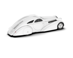 White luxury car isolated on transparent background. 3d rendering - illustration png