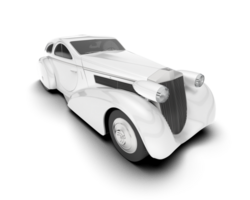 White luxury car isolated on transparent background. 3d rendering - illustration png