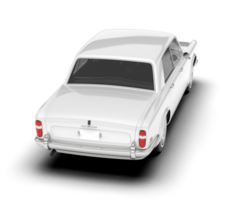 White luxury car isolated on transparent background. 3d rendering - illustration png