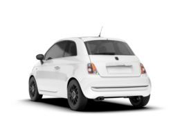 White luxury car isolated on transparent background. 3d rendering - illustration png