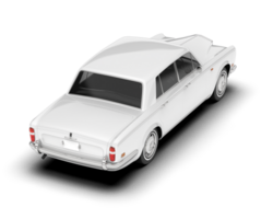 White luxury car isolated on transparent background. 3d rendering - illustration png