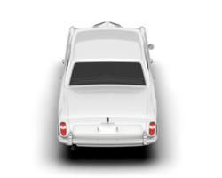 White luxury car isolated on transparent background. 3d rendering - illustration png