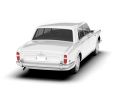 White luxury car isolated on transparent background. 3d rendering - illustration png