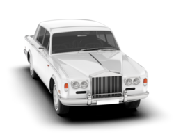 White luxury car isolated on transparent background. 3d rendering - illustration png