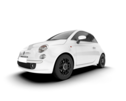 White luxury car isolated on transparent background. 3d rendering - illustration png