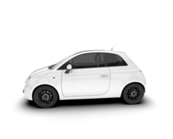 White luxury car isolated on transparent background. 3d rendering - illustration png