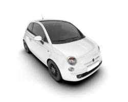 White modern car isolated on transparent background. 3d rendering - illustration png