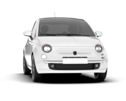 White modern car isolated on transparent background. 3d rendering - illustration png