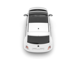 White modern car isolated on transparent background. 3d rendering - illustration png