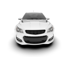 White modern car isolated on transparent background. 3d rendering - illustration png