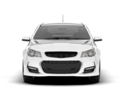 White modern car isolated on transparent background. 3d rendering - illustration png