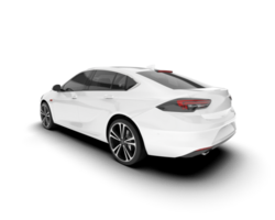 White modern car isolated on transparent background. 3d rendering - illustration png