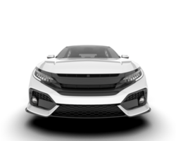 White modern car isolated on transparent background. 3d rendering - illustration png