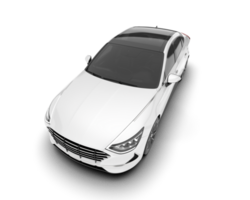 branco moderno carro isolado em transparente fundo. 3d Renderização - ilustração png