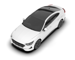 branco moderno carro isolado em transparente fundo. 3d Renderização - ilustração png