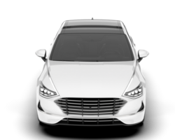 White modern car isolated on transparent background. 3d rendering - illustration png