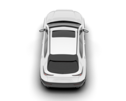 bianca moderno auto isolato su trasparente sfondo. 3d interpretazione - illustrazione png
