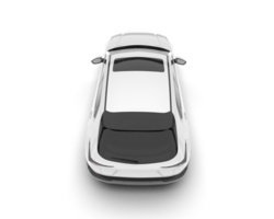 blanc moderne voiture isolé sur transparent Contexte. 3d le rendu - illustration png