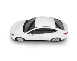 White modern car isolated on transparent background. 3d rendering - illustration png