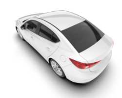 vit modern bil isolerat på transparent bakgrund. 3d tolkning - illustration png