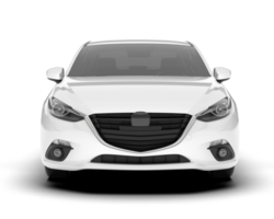 White modern car isolated on transparent background. 3d rendering - illustration png