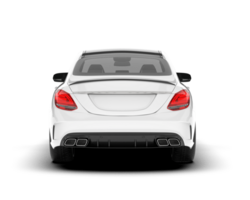 White modern car isolated on transparent background. 3d rendering - illustration png