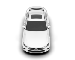 White modern car isolated on transparent background. 3d rendering - illustration png