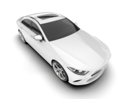 branco moderno carro isolado em transparente fundo. 3d Renderização - ilustração png