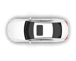 White modern car isolated on transparent background. 3d rendering - illustration png