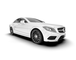 branco moderno carro isolado em transparente fundo. 3d Renderização - ilustração png