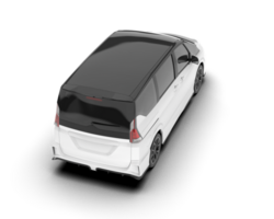 White modern car isolated on transparent background. 3d rendering - illustration png