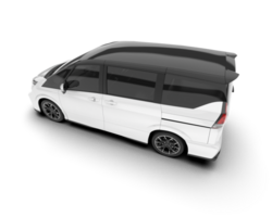 White modern car isolated on transparent background. 3d rendering - illustration png