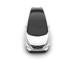 White modern car isolated on transparent background. 3d rendering - illustration png