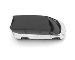 White modern car isolated on transparent background. 3d rendering - illustration png