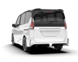 White modern car isolated on transparent background. 3d rendering - illustration png