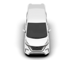 White modern car isolated on transparent background. 3d rendering - illustration png