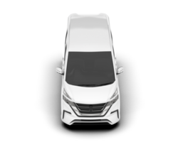 White modern car isolated on transparent background. 3d rendering - illustration png